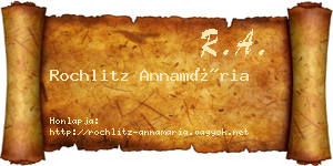 Rochlitz Annamária névjegykártya